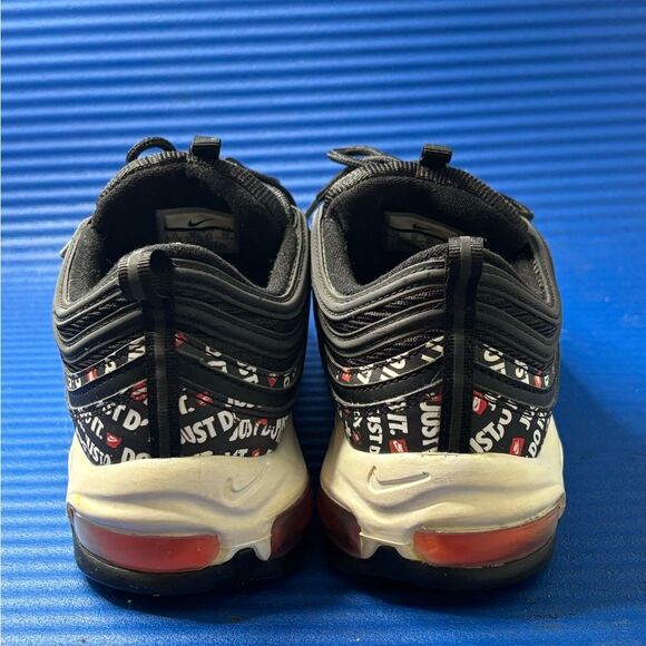 Size 9- Nike Air Max 97 Just Do It Black Athletic Shoes Sneakers AT8437-001 - Picture 7 of 8